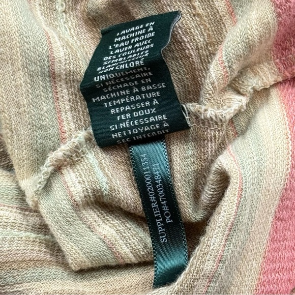 Lauren Ralph Lauren Striped Cotton Midi Dress L Earth Tones Casual Chic - Picture 6 of 9